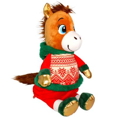 Детский новогодний подарок в мягкой игрушке весом 1000 грамм 