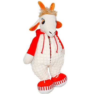 Сладкий новогодний подарок в мягкой игрушке весом 1200 грамм