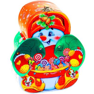 Сладкий подарок на Новый Год в жестяной упаковке весом 600 грамм