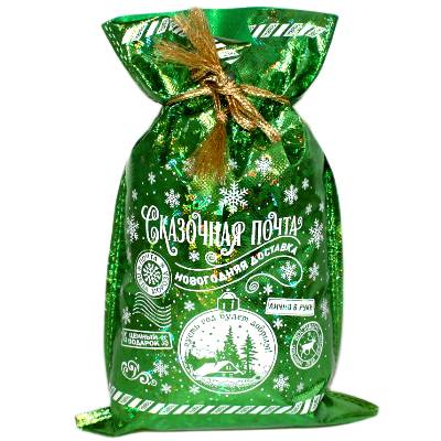 Сладкий новогодний подарок в мешочке весом 600 грамм