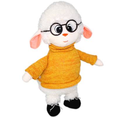 Сладкий новогодний подарок в мягкой игрушке весом 850 грамм 